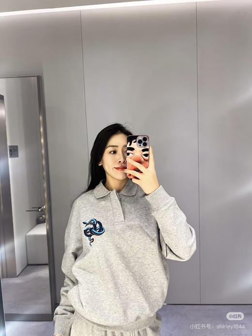 GUCCI 灰色蓝蛇POLO卫衣 商品图4