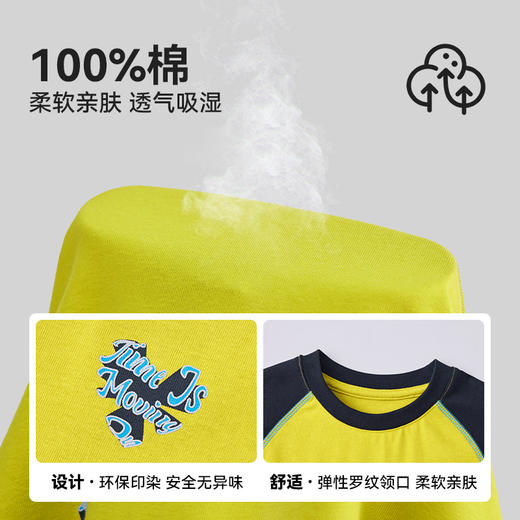 【团购价29.9】多多家男童长袖T恤纯棉2025新款春秋款儿童中大童印花打底衫上衣10235 商品图3