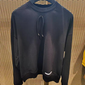 DSQUARED2 男士徽标印花棉质圆领长袖T恤 黑色 S74GD1416 S24658 900