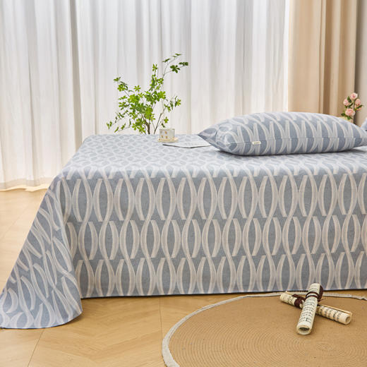 【比普通床单厚1.5倍】奶奶辈喜欢的原棉老粗布凉布席 棉质加厚床单三件套 商品图2