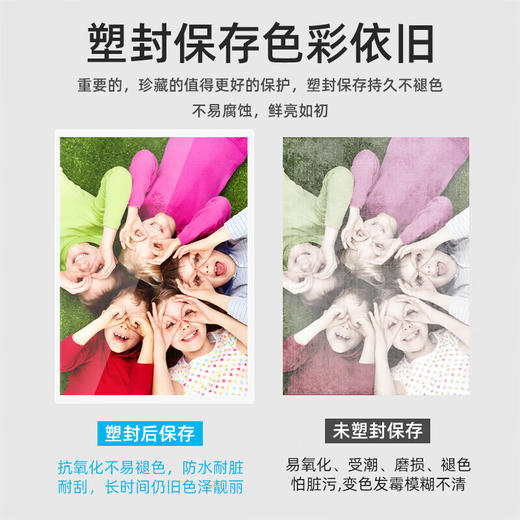 绘威6寸 7丝 文件过塑机塑封机膜过塑纸 照片过塑膜 优质专用护卡膜/塑封膜 100张/包 70厚度 商品图3