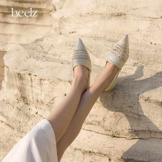 heelz艺术工坊系列｜手工编织羊皮尖头平底鞋2公分 商品图1