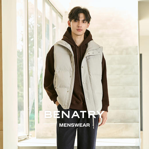 贝纳川休闲立领羽绒马甲ECP410001 商品图1