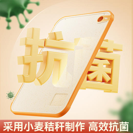 【双面小麦，抗菌菜板！】菜板家用抗菌防霉切菜板 厨房塑料案板 粘板套装 剁骨头防滑砧板双面-QQ 商品图1