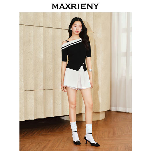 MAXRIENY斜肩设计气质毛衫(货号:MS85SW013) 商品图0