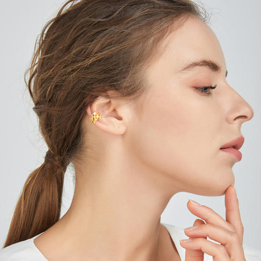 晚秋  纯银银杏叶耳骨夹 商品图2