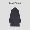 ROMI STUDIO“率性自我”高支棉褶皱蝙蝠袖高领长款风衣 RWCSW41603 商品缩略图1