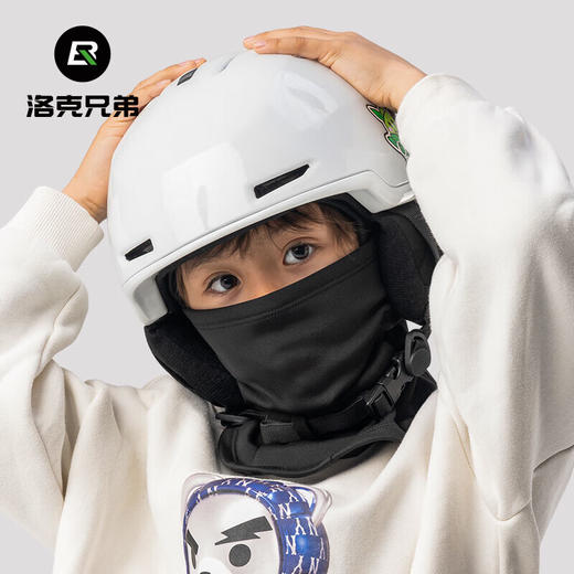 洛克兄弟（ROCKBROS）儿童抓绒头套保暖面罩骑行滑雪帽护脸围脖亲子防寒风冬季 商品图1