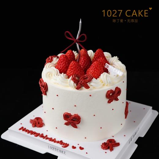 1027CAKE |  蝴蝶结 可可爱爱 草莓装饰 商品图1