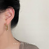 高级感轻奢风镶钻电镀14K简约百搭耳环 商品缩略图1