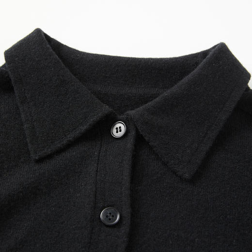 ROMI STUDIO“知性优雅”山羊绒绵羊毛混纺翻领长袖开衫 RWBWST1665 商品图2