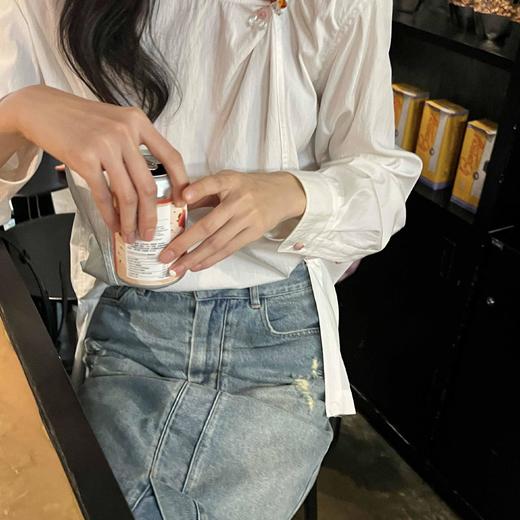 顺丰包邮洛诗琳02648设计感美式复古水洗割破牛仔半身裙女723 商品图4