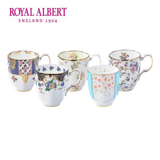 Royal Albert皇家阿尔伯特 百年系列马克杯水杯杯五件礼盒装 商品图0