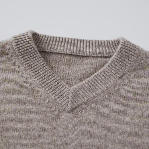 ROMI STUDIO“温暖如初”山羊绒绵羊毛混纺V领套头毛衫 RWBWST1588 商品图2