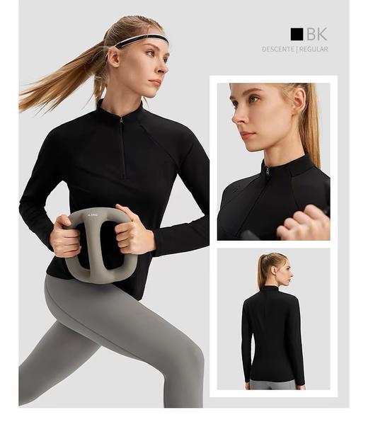 点此购买 迪桑特训练运动女士半拉链长袖针织衫 qk 309371 商品图9