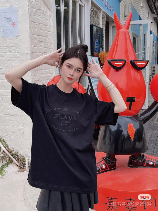 PRADA 刺绣字母短袖 商品图3