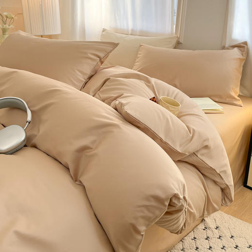 【四季可用！A类母婴级】60支纯棉四件套ins风全棉床上四件套纯色南通家纺春秋款。ry 商品图13