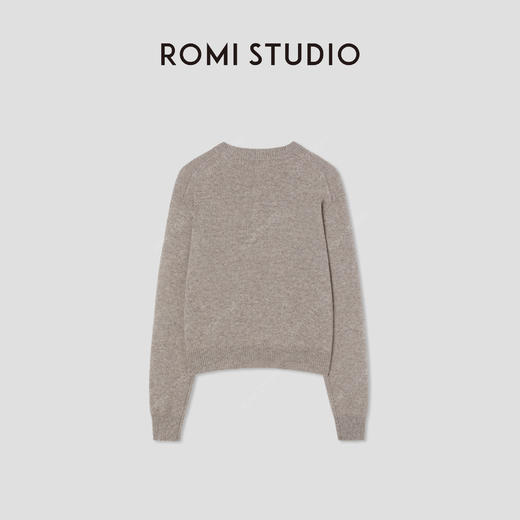 ROMI STUDIO“温暖如初”山羊绒绵羊毛混纺V领套头毛衫 RWBWST1588 商品图1