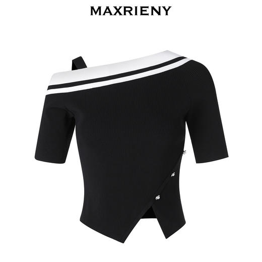 MAXRIENY斜肩设计气质毛衫(货号:MS85SW013) 商品图4