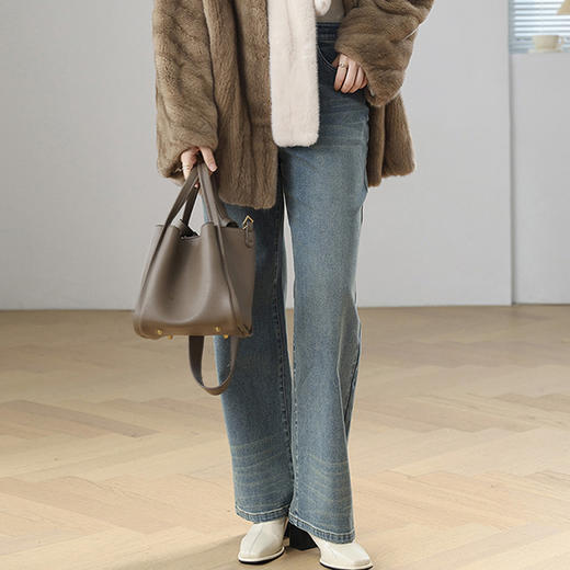 【卡码拍小】火桐hooton 衣橱万金油 高腰窄版牛仔裤999/998 商品图3