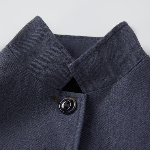 ROMI STUDIO“低调优雅”绵羊毛棉混纺立领做旧西装外套RW24WWY0889 商品图2