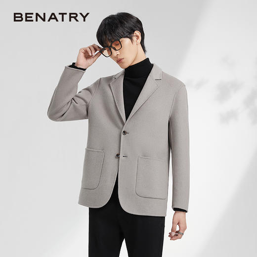 贝纳川竖条纹羊毛男士西装ECK415001 商品图4