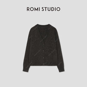 ROMI STUDIO“松弛随性”牦牛绒牦牛毛绵羊毛混纺开衫 RW24WSG1077