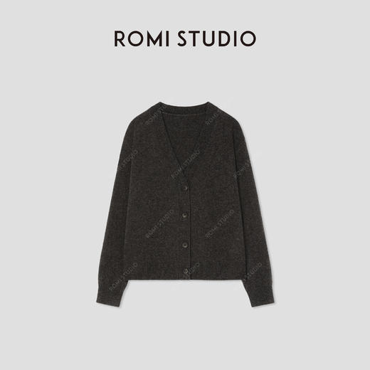 ROMI STUDIO“松弛随性”牦牛绒牦牛毛绵羊毛混纺开衫 RW24WSG1077 商品图0