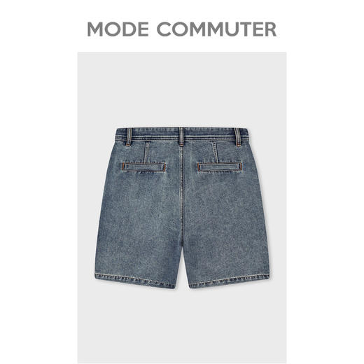 MC |MODE COMMUTER夏季休闲通勤时尚潮流阔腿牛仔短裤男裤MCE125015D 商品图1