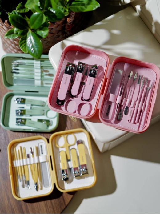 ☺️【品牌直发】13件套💰24.9❗【Trees&wind修甲美容收纳】，🌈甲&面&耳&多方位清洁，👏一盒到位❗ ✅不锈钢+高硬度进口碳钢，德系精工 商品图0