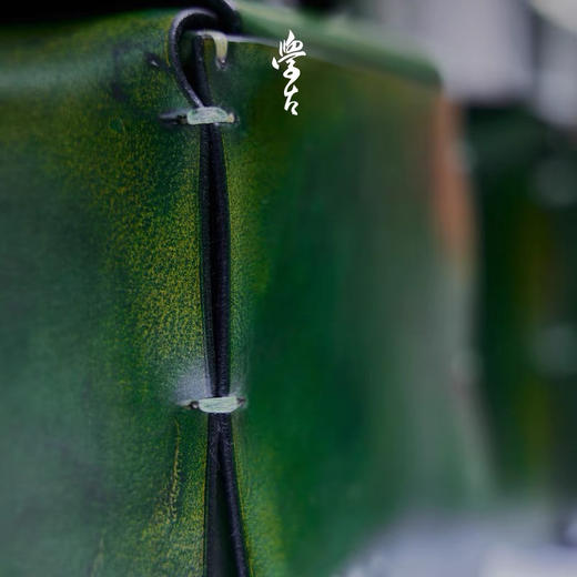 学古|小方茶箱 意大利牛皮手工擦色三色可选 商品图3