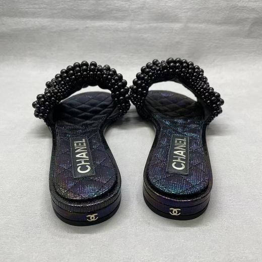 女款Fantasy小牛皮珍珠绳拖鞋025 商品图2