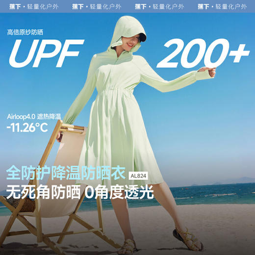 【云粉节】【2件8.5折】6楼蕉下女士全防护防晒衣（宽松长款）AL82425吊牌价399 商品图0