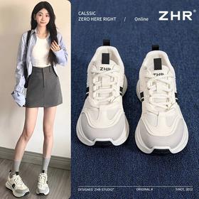ZHR则则厚底增高老爹鞋女5.5cm春季新款透气舒适休闲鞋柔软运动鞋