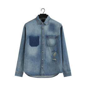 新品DR 24新款 CD兰铃花牛仔夹克衬衫