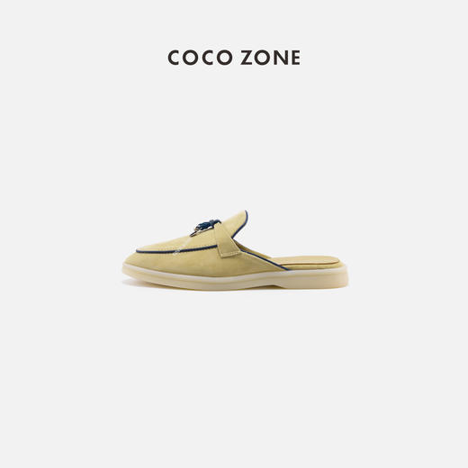 COCO ZONE2024夏季简约一脚蹬女鞋时尚通勤外穿包头拖CC2B0714 商品图0