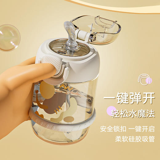 网红爆款超萌可爱高颜值大肚杯卡通学生带吸管大容量塑料水杯开学季爆款 商品图2