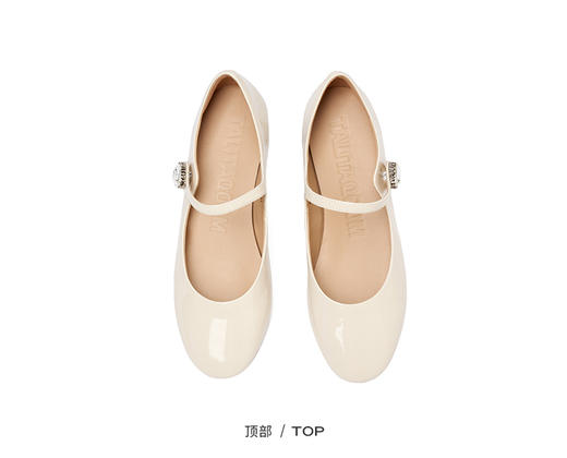 TALITAQOOM新款玛丽珍鞋女法式TQ低跟浅口单鞋芭蕾舞鞋593T10121 商品图2