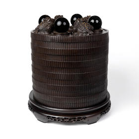 财聚八方聚宝盆 大号黑曜石球