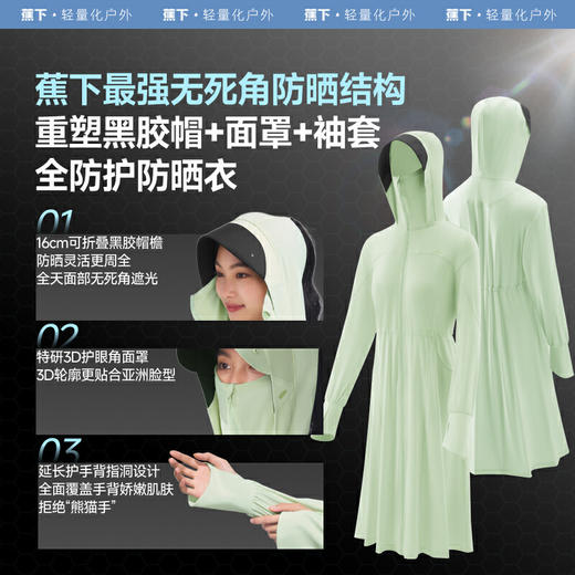 【云粉节】【2件8.5折】6楼蕉下女士全防护防晒衣（宽松长款）AL82425吊牌价399 商品图3