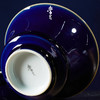 学古|霁蓝马蹄盖碗 景德镇霁蓝釉盖碗陶瓷功夫茶具茶器 135ml 商品缩略图2