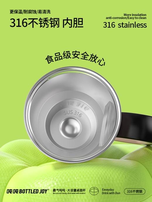 【霸气吨吨】吸管便携式大容量保温杯旅行健身手持防摔简约 商品图2
