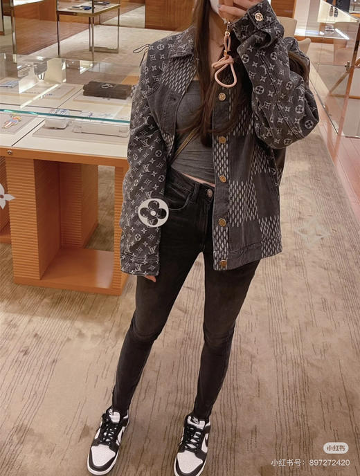 新品 1V✖️Nigo 经典款棋盘格牛仔夹克外套 商品图6