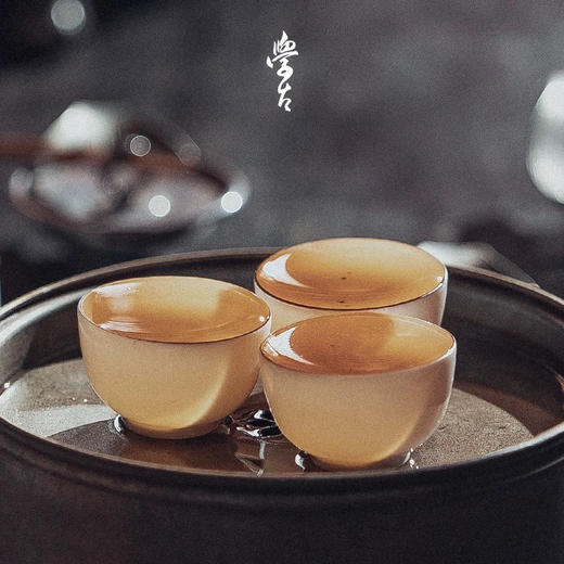 学古|青藤杯 手拉胚薄胎品茗茶杯景德镇陶瓷茶具茶杯6只装 40ml 商品图1