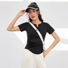 跃牌【瑜见伽人系列】小V领带垫短袖修身显瘦纯色日常健身运动上衣跑步瑜伽服女ST4845 商品缩略图2