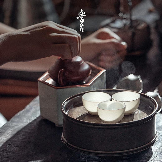 学古|青藤杯 手拉胚薄胎品茗茶杯景德镇陶瓷茶具茶杯6只装 40ml 商品图3