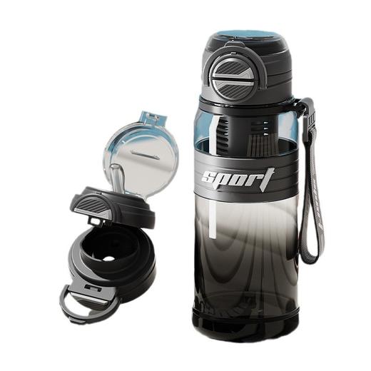 户外运动随手水杯学生高颜值男士塑料杯新款大容量双饮弹跳水壶800ml单杯+杯刷+吸管刷开学季爆款 商品图4