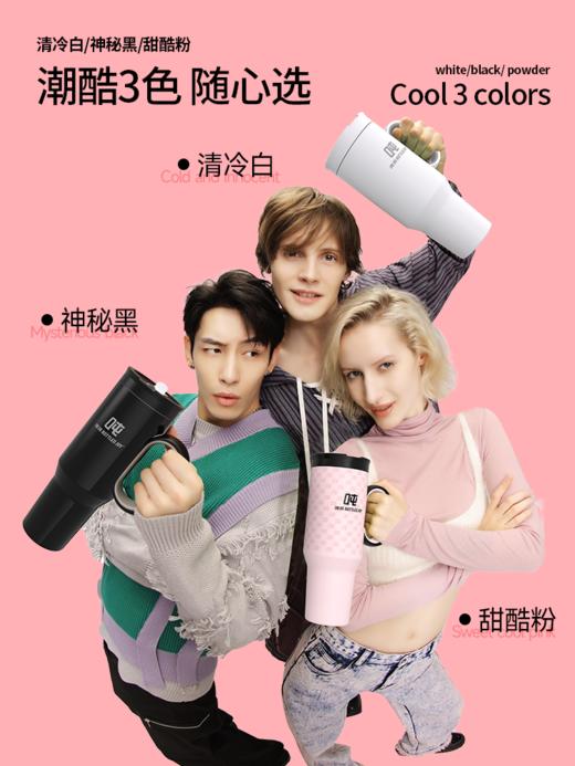 【霸气吨吨】吸管便携式大容量保温杯旅行健身手持防摔简约 商品图1