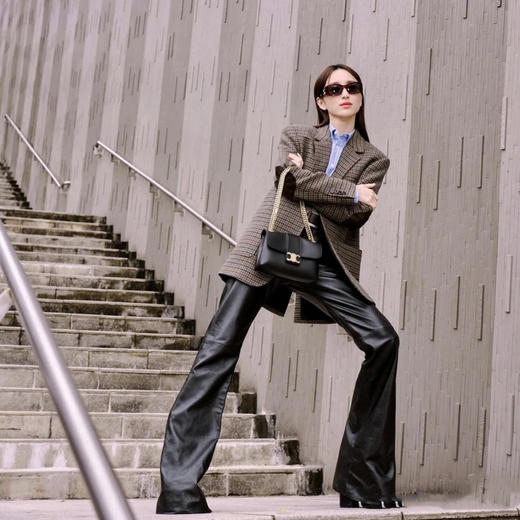 ce*同款人字纹羊毛呢西装外套 商品图8