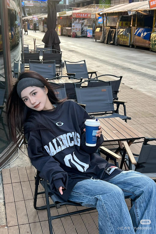 Balenciaga 字母刺绣01篮球长袖 商品图5